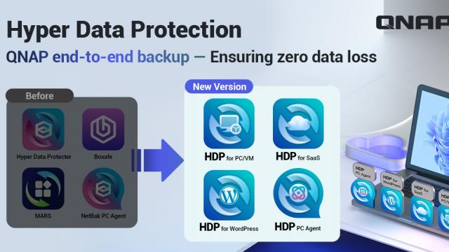 <b>QNAP reunește aplicațiile de backup sub numele Hyper Data Protection: Soluție unificată pentru PC, cloud și WordPress</b>QNAP a anunțat oficial o reorganizare a suitei sale de aplicații de backup, care vor fi grupate de acum sub o identitate unificată, numită Hyper Data Protection (HDP). Mișcarea nu e doar una de rebranding, ci face parte dintr-o strategie mai largă