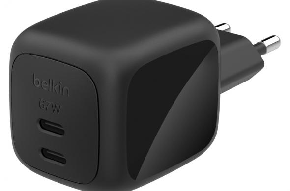 Adaptoare Belkin IFA 2025: WCH020 - BoostCharge Pro 67W Dual USB-C GaN Wall Charger EU (4).jpg