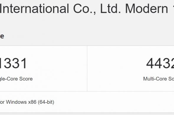 MSI Modern 14 - Benchmark-uri: geekbench.jpg