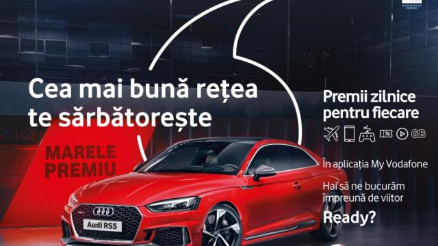 <b>Tragere la sorţi cu repetiţie pentru Vodafone România; Încă un Audi RS5 Coupe e pus la bătaie</b>Probabil aţi remarcat în ultimele luni goana după premiile din campania "Vodafone te sărbătoreşte", care au adus unora credit în euro, console de jocuri, telefoane, vouchere şi şansa de a participa la tragerea la sorţi pentru un Audi.