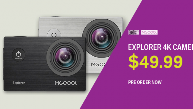 <b>Camera video de acțiune MGCOOL Explorer acum la precomandă! Costă doar 49.99 dolari și aduce suport pentru captură 4K!</b>Cei de la MGCOOL au anunțat de curând lansarea a 3 noi camere video de acțiune ce pot filma la rezoluție 4K Ultra HD. Printre acestea se află și modelul Explorer care de astăzi este disponibil la precomandă prin intermediul celor de la GearBest.com