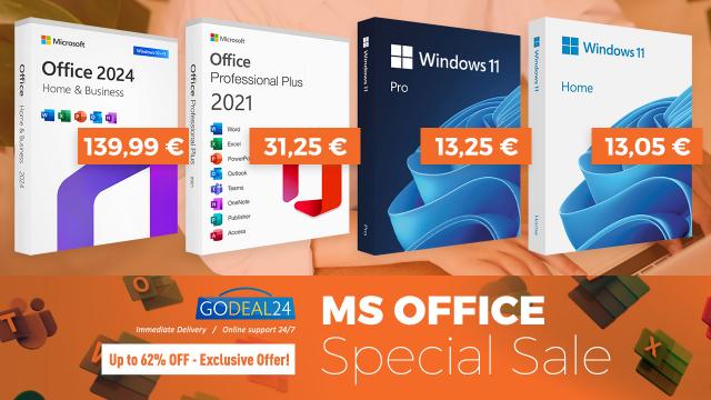 <b>Acum ai ocazia să cumperi licență Office 2021 Pro la doar 31.25 euro! Ce oferte speciale mai are GoDeal24 în această toamnă?</b>Luna septembrie este deja instalată aici și cât ne bucurăm de ultimele raze calde de soare, ne bucurăm și de reducerile pregătite de GoDeal24 care vizează desigur licențe software pentru cele mai populare soluții Microsoft