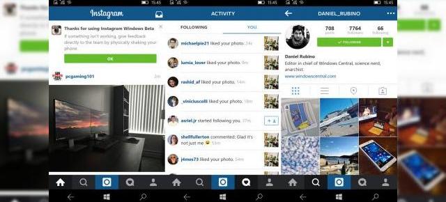Instagram soseşte pe Windows 10 Mobile, deocamdată în fază beta
