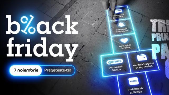 <b>Noi oferte eMAG în catalogul de Black Friday! PS5 la 1799 lei, iPhone 15 sub 2000 lei, friteuză Tefal la doar 199 lei</b>Ne aflăm în a treia zi de teasing, care este și ultima, în ceea ce privește ofertele eMAG pentru Black Friday. Au fost dezvăluite în această dimineață alte produse ce au parte de discount generos mâine, 7 noiembrie, în cadrul campaniei de Black Friday
