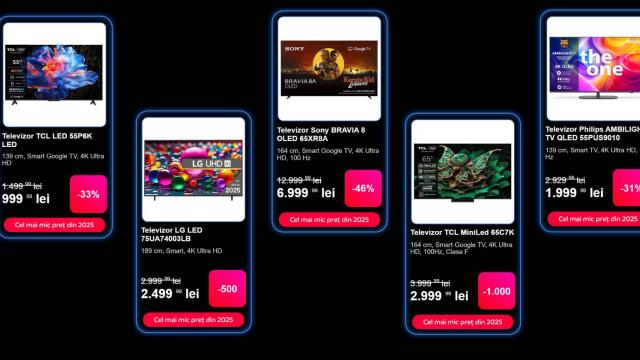 <b>eMAG aduce smart TV-uri reduse bine de Black Friday 2025! Iată 5 modele ce merită achiziționate</b>Iată că eMAG a dat oficial startul reducerilor de Black Friday 2025, dis-de-dimineață. Catalogul a apărut încă de acum câteva ore în online, iar pe lângă produsele făcute cunoscute prin teasere în ultimele zile, și-au făcut apariția altele noi