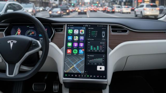 <b>Apple CarPlay pe automobilele Tesla în sfârșit! Funcția este testată la nivel intern</b>Automobilele Tesla sunt pline de tehnologie, dar cu toate acestea au o mare lipsă mai ales pentru posesorii de iPhone - nu oferă suport pentru Apple CarPlay. Dar curând totul se va schimba, pentru că firma condusă de Elon Musk renunță