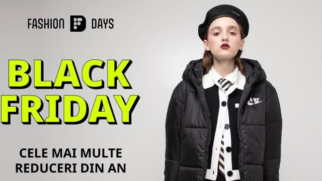 <b> A început Black Friday la Fashion Days: ce haine cumpărăm în 2023?</b>Azi, pe 6 noiembrie, la prima oră Fashion Days a dat startul propriei campanii de Black Friday. Zeci de mii de articole vestimentare vă aşteaptă, cu reduceri de până la 80%, plus extra reduceri pentru posesorii de abonamente Genius