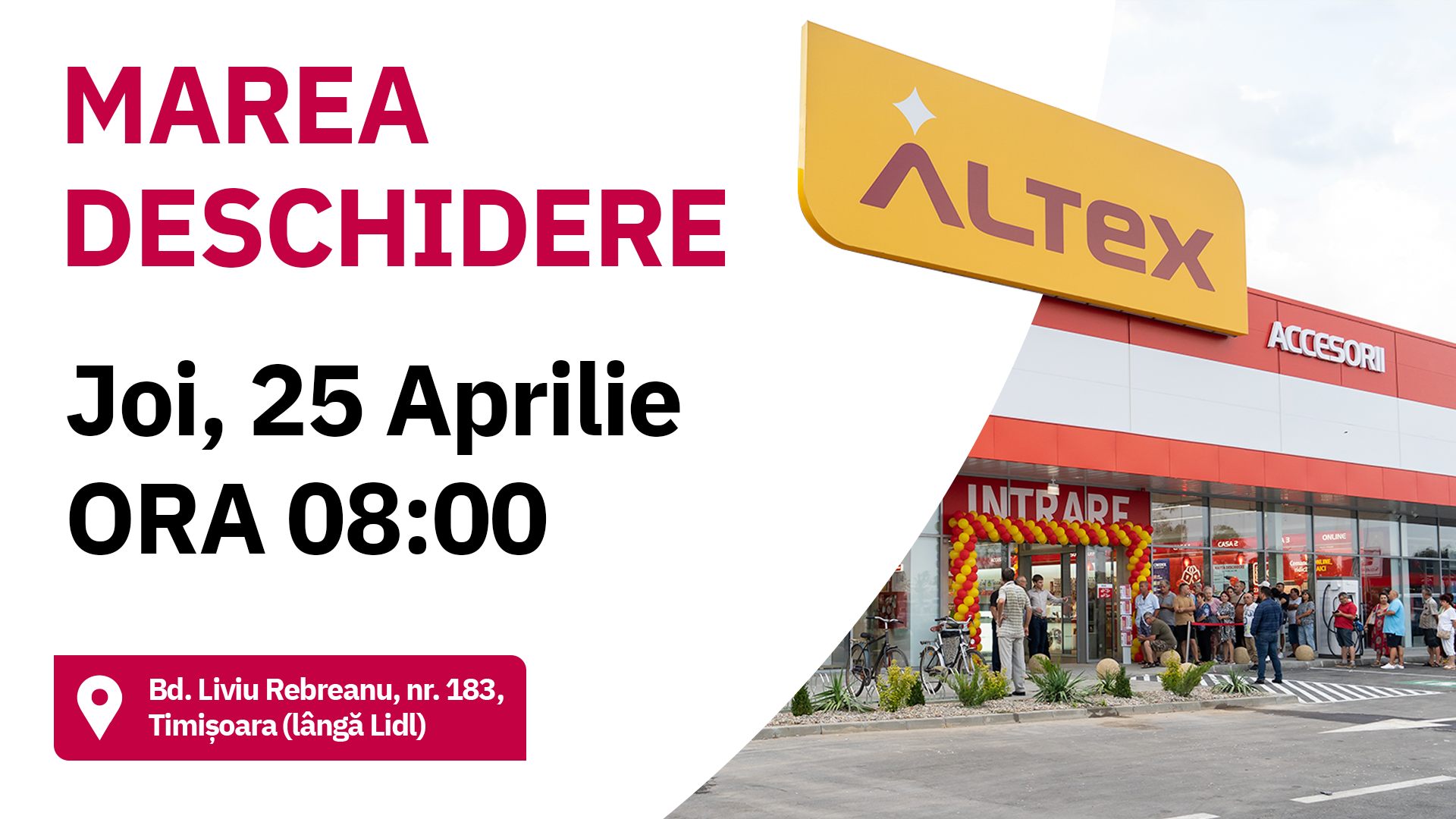 Altex deschide un magazin nou la Timişoara pe 25 aprilie; Unde se află?