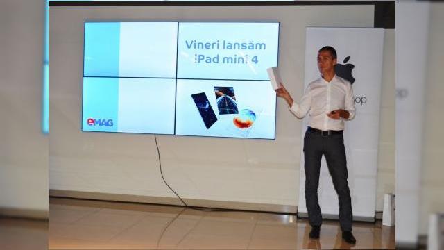 <b>eMAG deschide primul magazin Apple Shop din România; ce înseamnă acest concept și ce reduceri vă așteaptă mâine, aflați în continuare</b>Într-un eveniment destul de restrâns dedicat presei, cei de la eMAG au dezvăluit astăzi primul Apple Shop din România. Pentru a ne spune mai multe despre acest concept, pe mica scenă de la fața locului a urcat Iulian Stanciu, CEO...