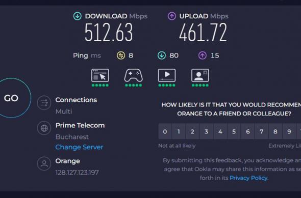 Cudy M1300 - Teste viteză Wi-Fi 5: speedtest.jpg