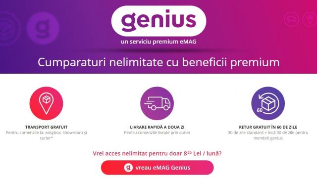 <b>eMAG începe reducerile Genius Days pe 6 aprilie; Ofertele ţin până pe 8 aprilie</b>eMAG va începe în dimineaţa zilei de 6 aprilie o nouă serie de reduceri sub numele de Genius Days. Ofertele ţin până pe 8 aprilie şi avem câteva detalii mai jos despre modul în care te poţi pregăti pentru ofertele exclusive.Atenţie, ele sunt destinate cel