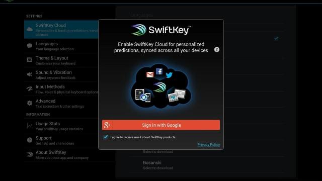 <b>Personalizarea predicțiilor în cadrul aplicației SwiftKey trece la un alt nivel odată cu cea mai recentă actualizare a aplicației!</b>Variantele de tastaturi software de care platforma Google se bucură, reprezintă un avantaj pentru orice utilizator Android, indiferent de perspectivă. Fie că vorbim de versiuni dedicate ecranelor de mici dimensiuni, sau cele personalizabile în ce...