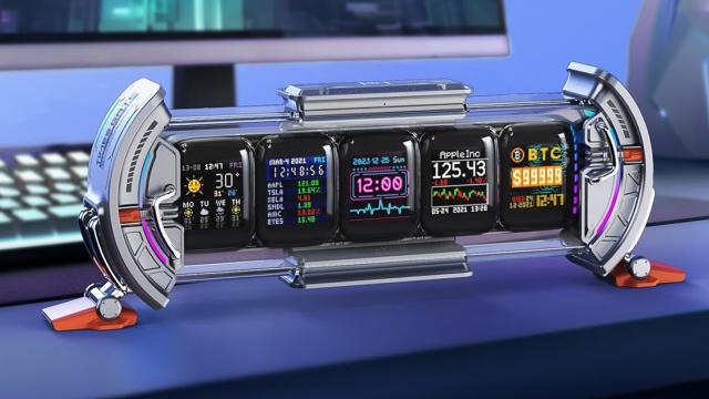 <b>E LUNI e AMAZON: Divoom Times Gate WiFi Pixel Art Informative Display - un gadget futurist pentru biroul tău!</b>Azi, în seria „E LUNI e AMAZON,” descoperim un gadget de care s-ar îndrăgosti orice pasionat de tehnologie și design – Divoom Times Gate WiFi Pixel Art Informative Display. Acest ceas digital cu cinci ecrane IPS de 128x128 pixeli oferă o experiență