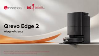 Roborock lansează Qrevo Edge 2 în România, aspiratorul robot pentru curățenie eficientă zi de zi și întreținere automatizată