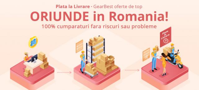 Gearbest ajunge în România în mod oficial printr-o colaborare ce implică și DPD Curier; Oferă opțiunea de PLATĂ LA LIVRARE şi anunță oferte speciale la debut