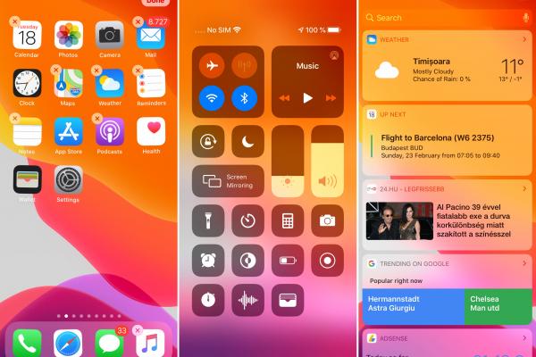 Interfață grafică Apple iPhone 11 (capturi de ecran)