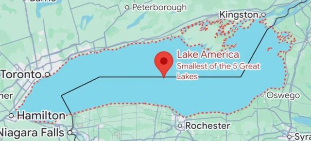 Google Maps aprinde disputa pe Lake Ontario; În SUA apare „Lake America”, Canada trage linie la graniță: aici e Lake Ontario!