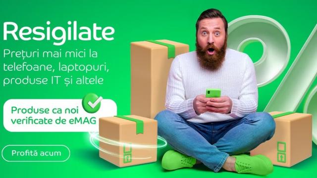 <b>Produse resigilate acum mai ieftine la eMAG! Smartphone-uri de top, laptopuri și gadget-uri - recomandări de achiziție</b>Ziua de vineri se pare că ne aduce o mulțime de produse resigilate la prețuri bune pe eMAG. În ofertă sunt telefoane de câteva sute de lei, laptopuri, electrocasnice, dar și produse pentru casă, grădină și bricolaj. Am verificat atent produsele