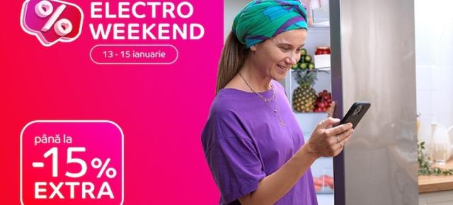 Electro Weekend revine la eMAG în perioada 13-15 ianuarie: Smartphone-uri, laptopuri, televizoare, electrocasnice mari și mici cu până la 15% extra-discount