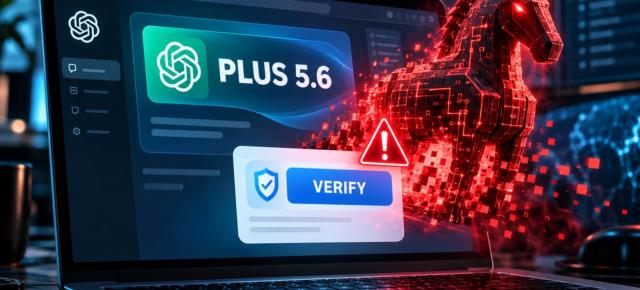 Un fals „ChatGPT Plus 5.6” folosește chiar chatgpt.com pentru a atrage utilizatorii într-o capcană cu troieni