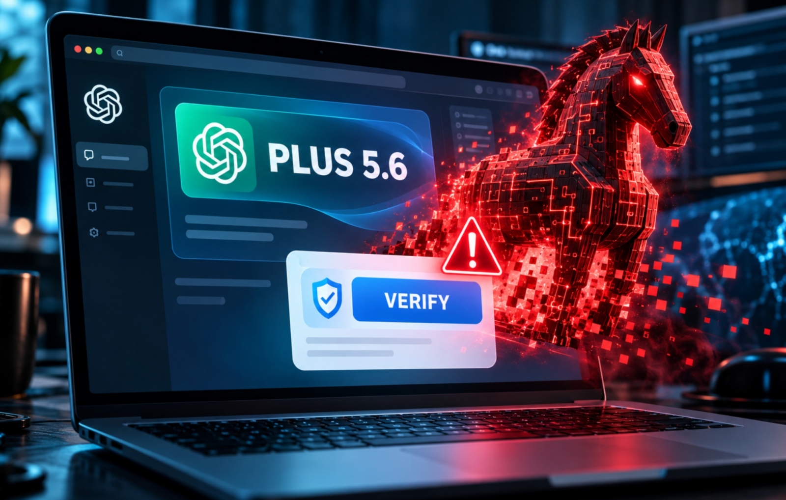 Un fals „ChatGPT Plus 5.6” folosește chiar chatgpt.com pentru a atrage utilizatorii într-o capcană cu troieni