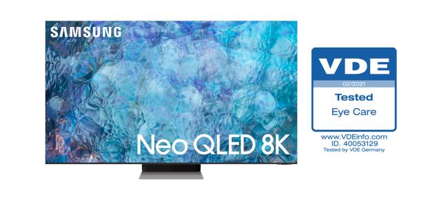 Televizoarele Samsung Neo QLED 2021 primesc certificarea "Eye Care" din partea Asociației de Inginerie, VDE