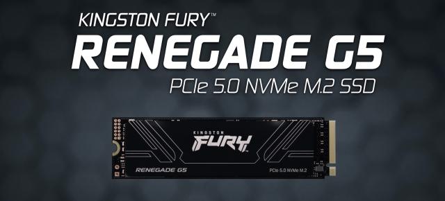 Kingston lansează FURY Renegade G5; SSD PCIe 5.0 cu viteze de top și design termic inteligent