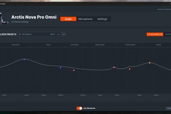 SteelSeries Arctis Nova Pro Omni - SteelSeries GG software PC