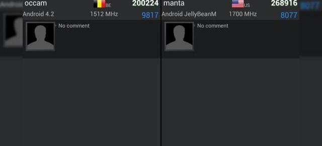 Motorola Occam și Manta Într-un test de benchmark cu Android 4.2 Jelly Bean