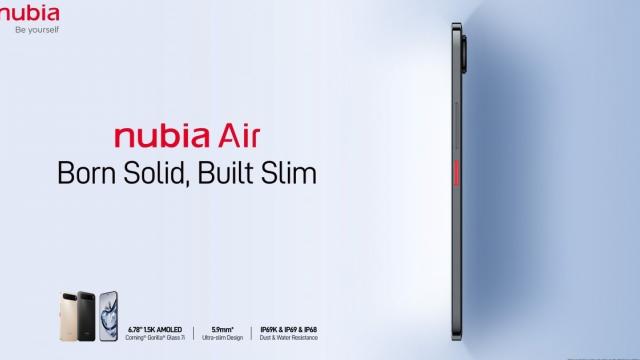 <b>Nubia Air provoacă toate telefoanele ultrasubţiri la bătaie, cu o talie de doar 5.9 mm; Cât costă?</b>În zilele astea fluxul de ştiri ne e dominat de către IFA 2025, dar se mai strecoară şi „intruşi”. Printre ei se numără şi un nou telefon ultrasubţire, Nubia Air, cu o talie de doar 5.9 mm. Parcă a sosit intenţionat să se ia la trântă cu Tecno Pova Slim