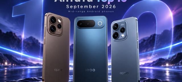 Top 10 midrange în AnTuTu: MediaTek ocupă toate locurile, OPPO excelează cu patru telefoane
