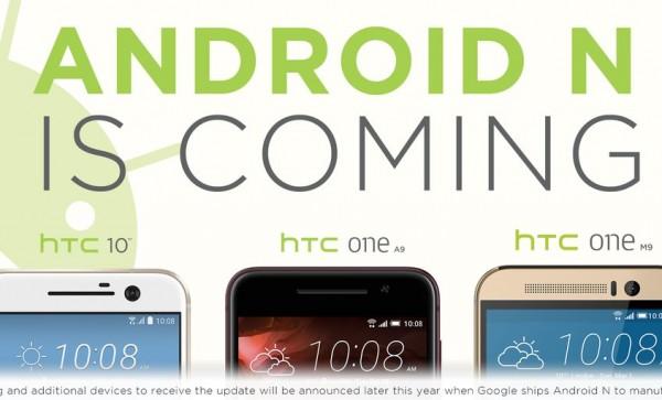 HTC confirmă sosirea lui Android N pe smartphone-urile HTC 10, One M9 și One A9
