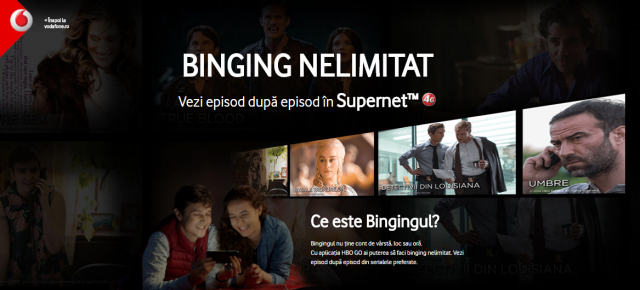 Ce este binging-ul? Iată ce oferă Vodafone când vine vorba de consum de filme în Supernet 4G via HBO GO