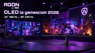 AOC aduce la Gamescom două extreme QD-OLED: 34 inci la 360 Hz și aproape 49 inci la 240 Hz