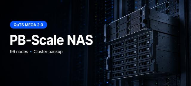 QNAP QuTS MEGA 2.0 pregătește NAS-ul pentru petabytes: până la 96 de noduri și backup între clustere