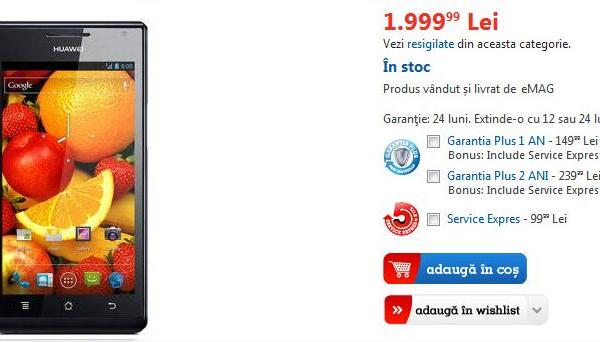 Huawei Ascend P1 a ajuns În oferta eMAG