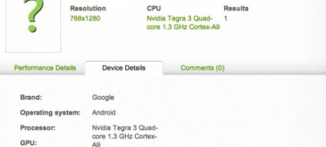 Primul test de benchmark pentru tableta Google Nexus dezvoltată de către ASUS