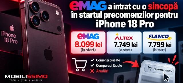 eMAG a ratat startul cu iPhone 18 Pro: a pornit mai scump și a reglat prețul din mers, după valul de anulări