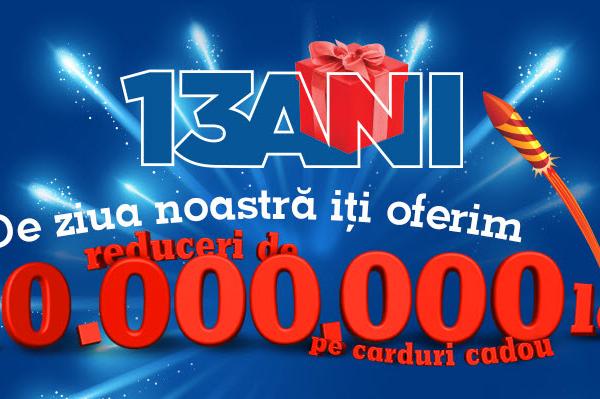 Iată unele dintre cele mai interesante reduceri aniversare eMAG, cu ocazia a 13 ani de la Înființarea magazinului online!