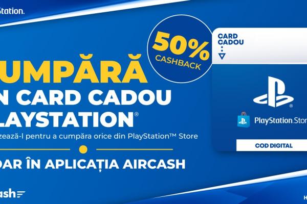 [UPDATE – Oferta s-a încheiat] Cashback generos pentru gameri: Aircash oferă 50% înapoi la cardurile cadou PlayStation