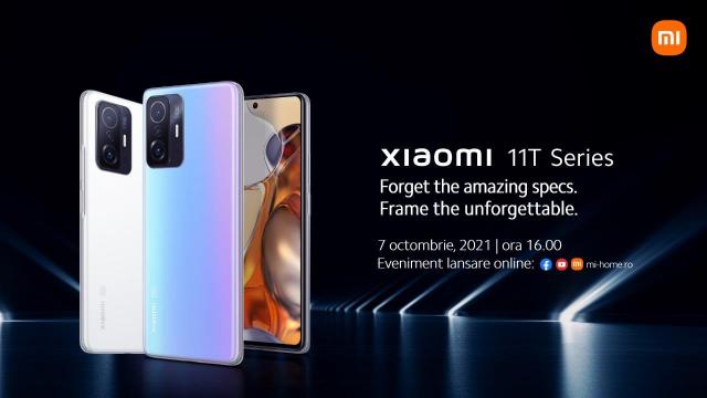 <b>Xiaomi lansează astăzi seria de telefoane Xiaomi 11T și tableta Xiaomi Pad 5 în România; Iată cum poți urmări evenimentul de lansare live de la ora 16:00</b>În luna septembrie Xiaomi a lansat noi dispozitive în Europa. Este vorba despre noua serie de telefoane Xiaomi 11T și tableta Xiaomi Pad 5. După cum puteți observa, aceste terminale sunt și primele care renunță la particula “Mi” din denumire