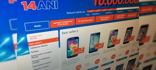 eMAG sărbătorește 14 ani de la înființare prin reduceri și carduri cadou; iată câteva dintre oferte