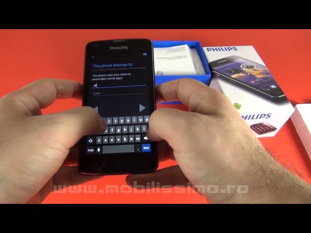 Philips Xenium W8510 Unboxing în Limba Română