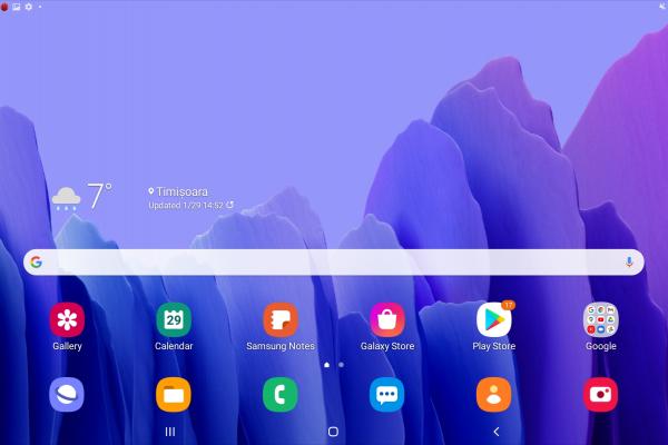 Galerie capturi de ecran Samsung Galaxy Tab A7 10.4 (2020) (Screenshots intefață grafică)