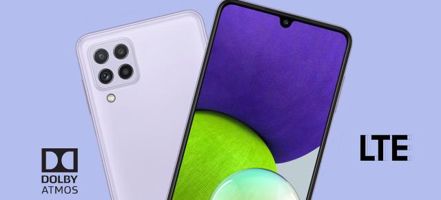 Samsung Galaxy A22 4G a debutat oficial! Este un telefon de buget cu ecran AMOLED, refresh rate de 90Hz, cameră quad cu stabilizare optică