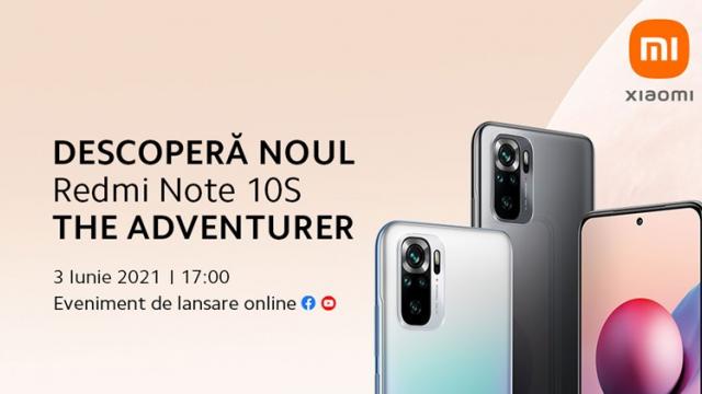 <b>Xiaomi lansează astăzi în România noile telefoane Redmi Note 10s și Note 10 5G; Iată cum poți urmări show-ul live de la ora 17:00</b>Această zi de 3 iunie ne aduce un eveniment important pe plan local, cel asociat lansării unor noi modele din seria Redmi Note 10, fiind vorba despre variantele Redmi Note 10S și Redmi Note 10 5G