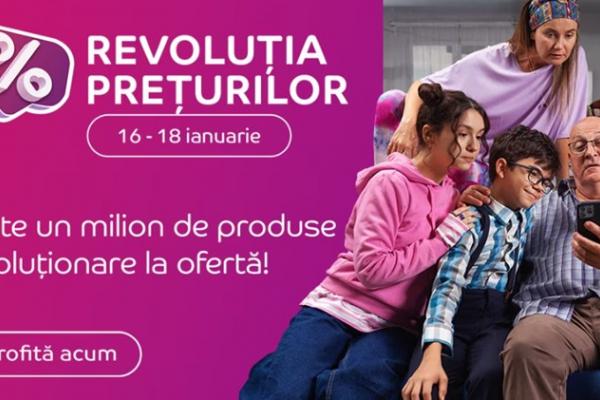 Revoluția Prețurilor a început pe eMAG cu 3 zile de reduceri la peste un milion de produse în perioada 16-18 ianuarie; Iată ce poți cumpăra! 