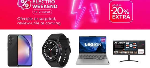 Un nou weekend cu extra reduceri la eMAG (19-21 august); Galaxy Z Flip5 și Fold5 primesc discount-uri suplimentare