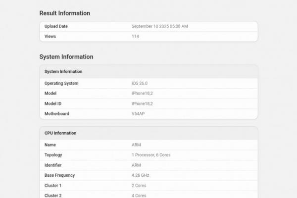 iPhone 17 Pro Max - Geekbench