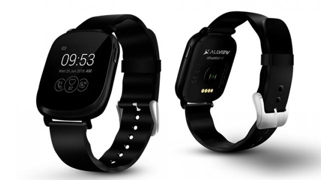 <b>Allview Allwatch V debutează cu funcţii de fitness, corp rezistent la apă, player muzical</b>Pe neașteptate brașovenii de la Allview au anunțat astăzi lansarea unui nou purtabil, model numit Allwatch V care vine drept succesor pentru varianta Allwatch prezentată oficial în toamna anului 2016. Noul dispozitiv de purtat la 